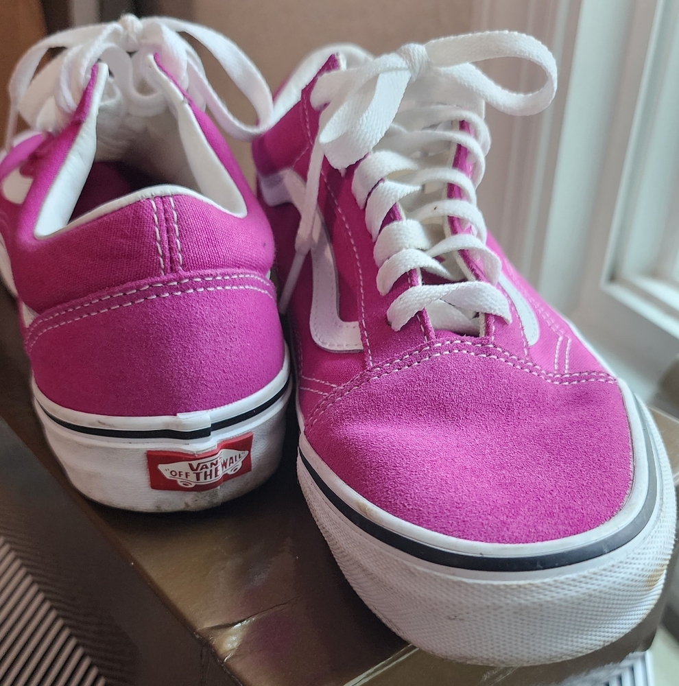 Vans Pink and White Athletic Shoes - Picture 2 of 4